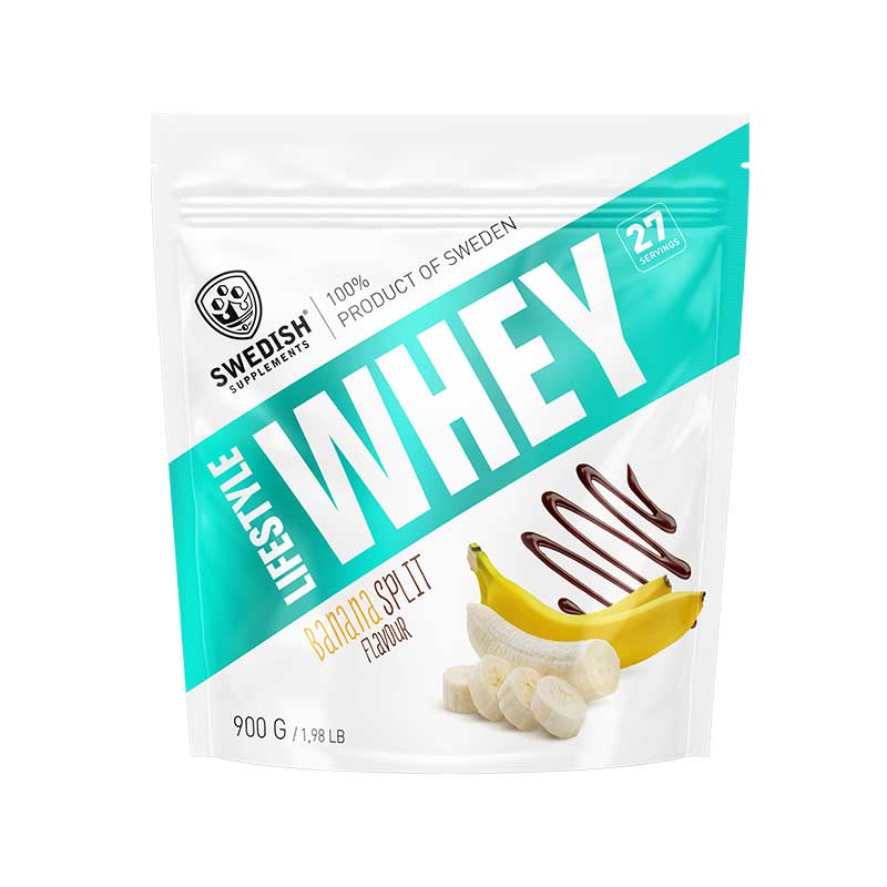 Swedish supplements lifestyle whey 900g banana split