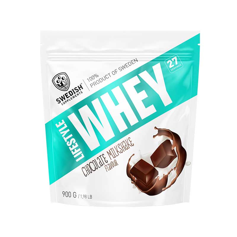 Swedish supplements lifestyle whey 900g chocolate milkshake