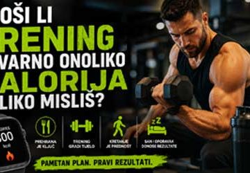 Fitness trening s bučicom i prikaz stvarne potrošnje kalorija tijekom vježbanja