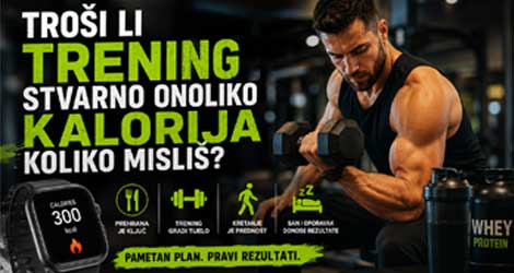 Fitness trening s bučicom i prikaz stvarne potrošnje kalorija tijekom vježbanja
