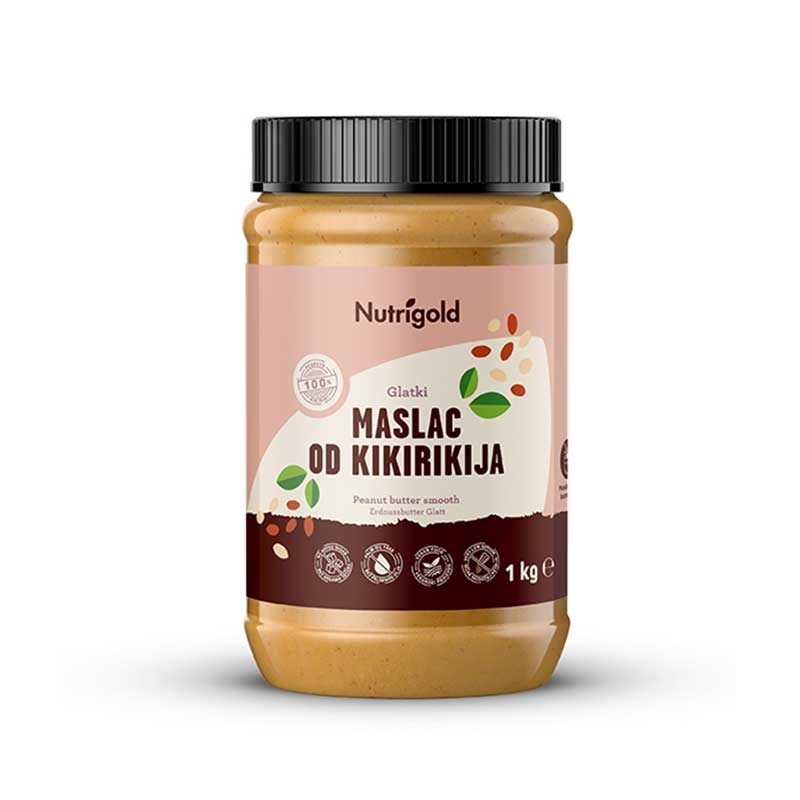 Nutrigold kikiriki maslac 1000g glatki