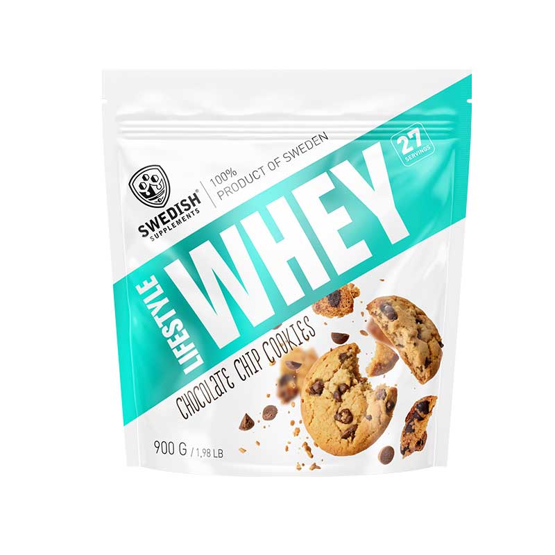 Swedish supplements lifestyle whey 900g chocolate chip cookie