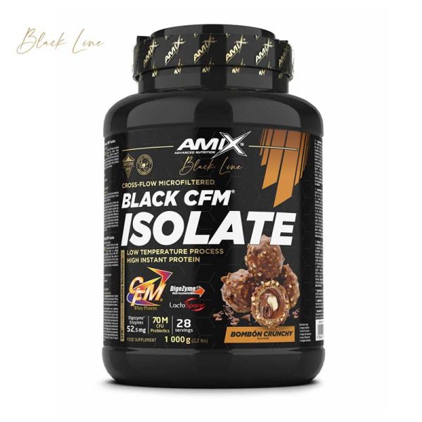Amix nutrition black cfm whey izolat1kg bonbon crunchy