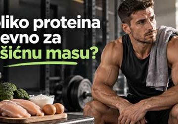 Koliko proteina dnevno za mišićnu masu – sportaš u teretani uz izvore proteina