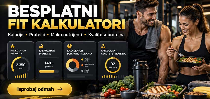 Besplatni Fit kalkulatori za kalorije, proteine, makronutrijente i kvalitetu proteina